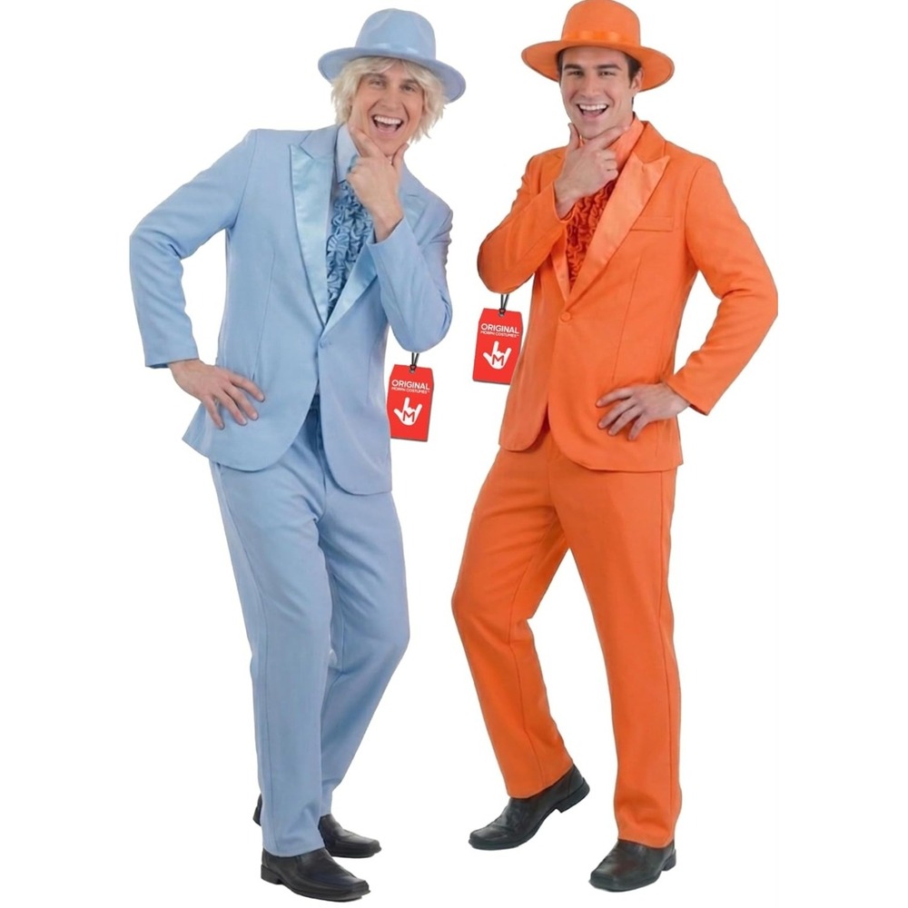 Fun Shack Mens Orange Tuxedo Costume Set XL Dumb and Dumber Style Halloween